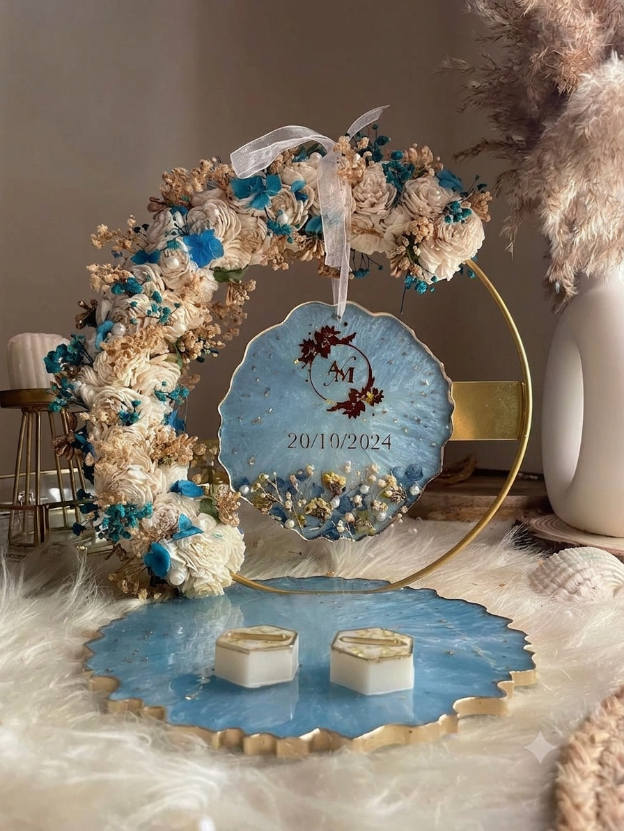 Eternal bloom ring ceremony tray